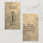 Elegant Shears Comb Grey Waterverf Visitekaartje (Voorkant / Achterkant)