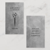 Elegant Shears Comb Grey Waterverf Visitekaartje (Voorkant / Achterkant)