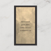 Elegant Shears Grey Waterverf | Zwarte grens Visitekaartje (Achterkant)