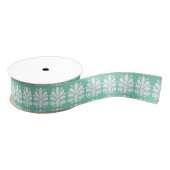 Elegant Shell Bloei Damaskpatroon Grosgrain Lint (Spoel)