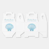 Elegant Shell Blue Nautical Beach Vrijgezellenfees Bedankdoosjes (Ongevouwen)