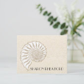 Elegant Shell Briefkaart (Staand voorkant)