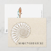 Elegant Shell Briefkaart (Voorkant / Achterkant)