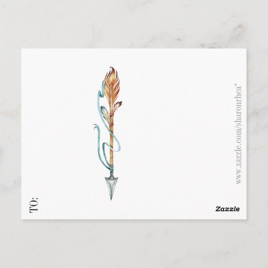 Elegant Shell Briefkaart (Achterkant)