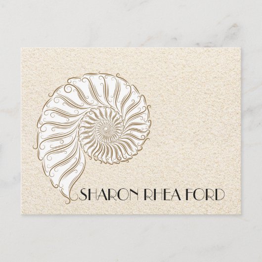 Elegant Shell Briefkaart (Voorkant)
