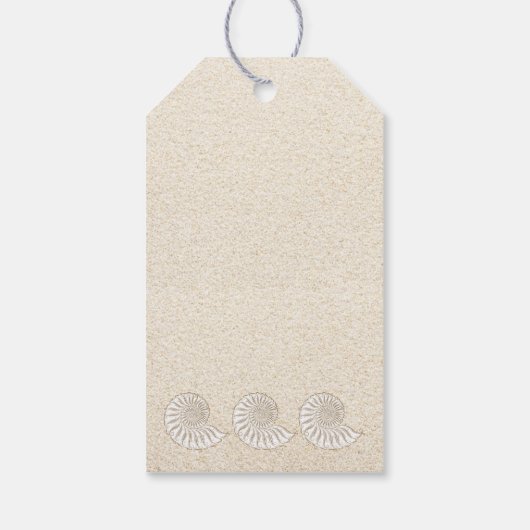 Elegant Shell Label Cadeaulabel (Achterkant)