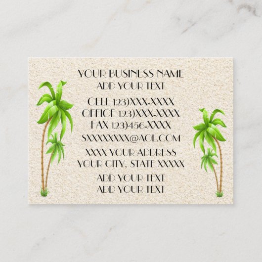 Elegant Shell Visitekaartje (Achterkant)