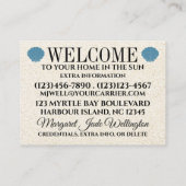 Elegant Shell Visitekaartje - Kies uw papier Contactkaartje (Achterkant)