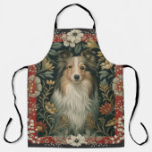 Elegant Sheltie Shetland Sheepdog Country Style Schort (Voorkant)