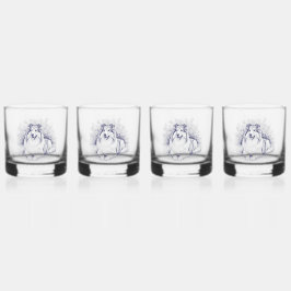 Elegant Sheltie Whisky Glas