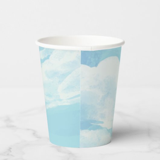Elegant She's op Cloud 9 Blue Sky Vrijgezellenfees Papieren Bekers (Rechts)
