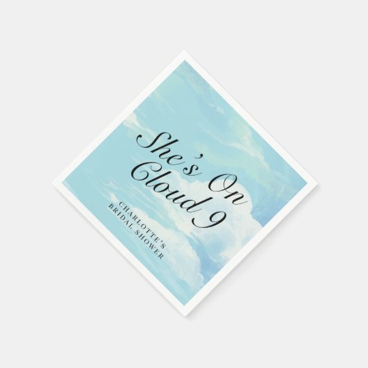 Elegant She's op Cloud 9 Blue Sky Vrijgezellenfees Servet (Hoek)