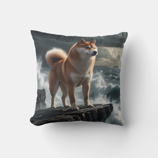 Elegant Shiba Inu Sierkussen (Voorkant)