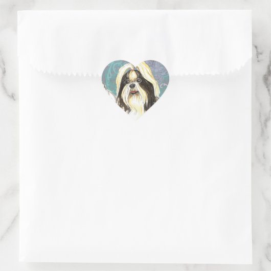 Elegant Shih Tzu Heart Sticker (Tas)