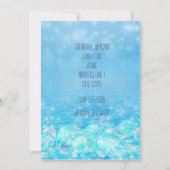 Elegant Shimmer Beach Water Summer Birthday Party Kaart (Achterkant)