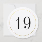 Elegant Shimmer Gold Circle Table Number Kaart (Achterkant)