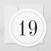 Elegant Shimmer Gold Circle Table Number Kaart (Voorkant)