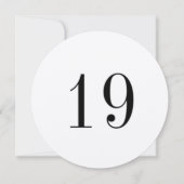 Elegant Shimmer Large Round Table Number Kaart (Voorkant)