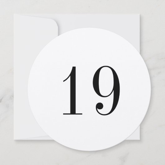 Elegant Shimmer Large Round Table Number Kaart (Voorkant)
