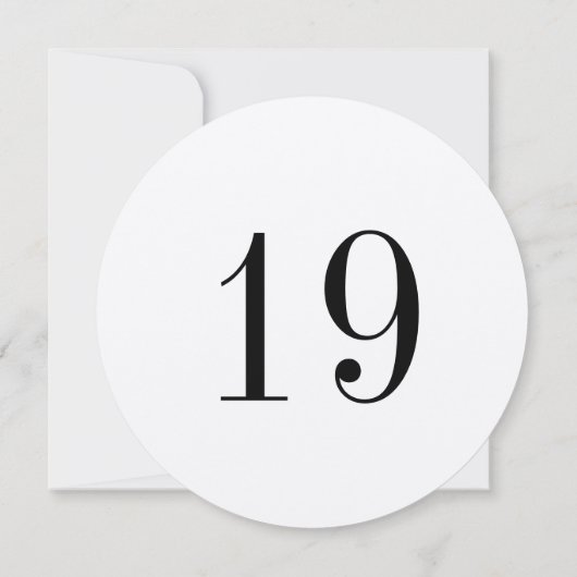 Elegant Shimmer Large Round Table Number Kaart (Achterkant)