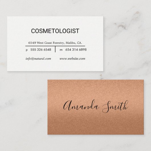 Elegant Shimmer Visitekaartje (Voorkant / Achterkant)