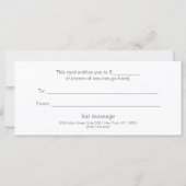 Elegant Shimmery Geel Cadeaubon (Achterkant)