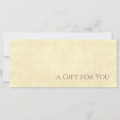 Elegant Shimmery Geel Cadeaubon (Voorkant)