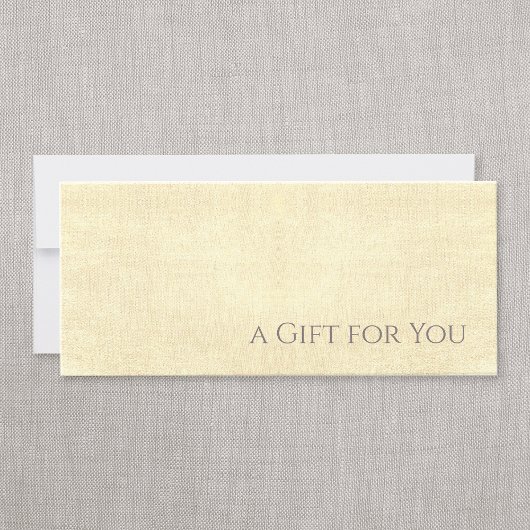 Elegant Shimmery Geel Cadeaubon