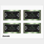 Elegant Shimmery Green Black Product Labels Juwels (Vel)