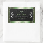 Elegant Shimmery Green Black Product Labels Juwels (Tas)