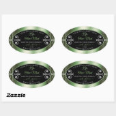 Elegant Shimmery Green Black Product Labels Juwels (Vel)