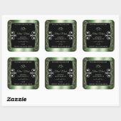 Elegant Shimmery Green Black Product Labels Juwels (Vel)