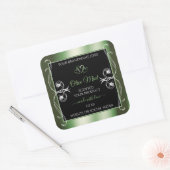 Elegant Shimmery Green Black Product Labels Juwels (Envelop)