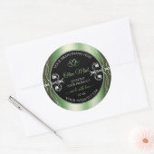 Elegant Shimmery Green Black Product Labels Juwels (Envelop)
