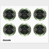 Elegant Shimmery Green Black Product Labels Juwels (Vel)