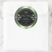 Elegant Shimmery Green Black Product Labels Juwels (Tas)