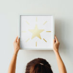 Elegant Shining Star Real Gold Folie Afdrukken<br><div class="desc">Elegant Shining Star Real Gold Foil Prints</div>
