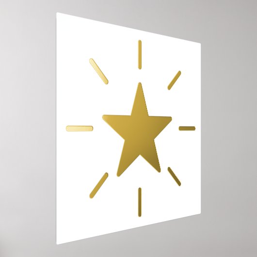 Elegant Shining Star Real Gold Folie Afdrukken (Laagn)