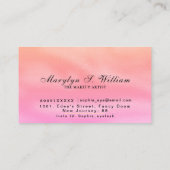 Elegant Shinny roze Hair & Makeup Salon Beautician Visitekaartje (Achterkant)