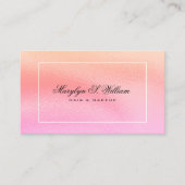 Elegant Shinny roze Hair & Makeup Salon Beautician Visitekaartje (Voorkant)