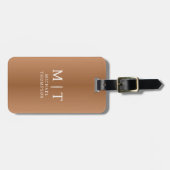 Elegant Shiny Bronze Square Background Bagagelabel (Voorkant horizontaal)