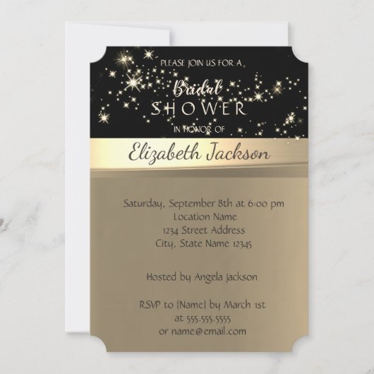 Elegant Shiny Chic Vrijgezellenfeest Kaart (Voorkant)