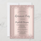 Elegant Shiny Confetti Roos Gold Retirement Kaart (Voorkant)