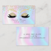 Elegant Shiny Diamonds-Glitter Faux Lashes Visitekaartje (Voorkant / Achterkant)