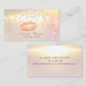 Elegant Shiny Diamonds - Glittery Lips vallen onde Visitekaartje (Voorkant / Achterkant)