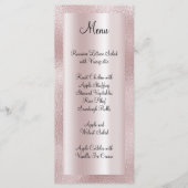 Elegant Shiny Faux Deegel Blush Pink Folie Menu (Voorkant)