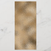 Elegant Shiny Faux Gold Textuur en Folie Menu (Achterkant)