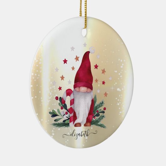 Elegant Shiny, Faux Gold, Wreate Joy Keramisch Ornament (Rechts)