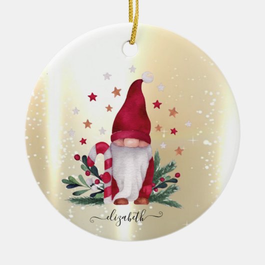 Elegant Shiny, Faux Gold, Wreate Joy Keramisch Ornament (Voorkant)