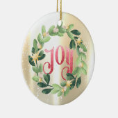 Elegant Shiny, Faux Gold, Wreate Joy Keramisch Ornament (Rechts)